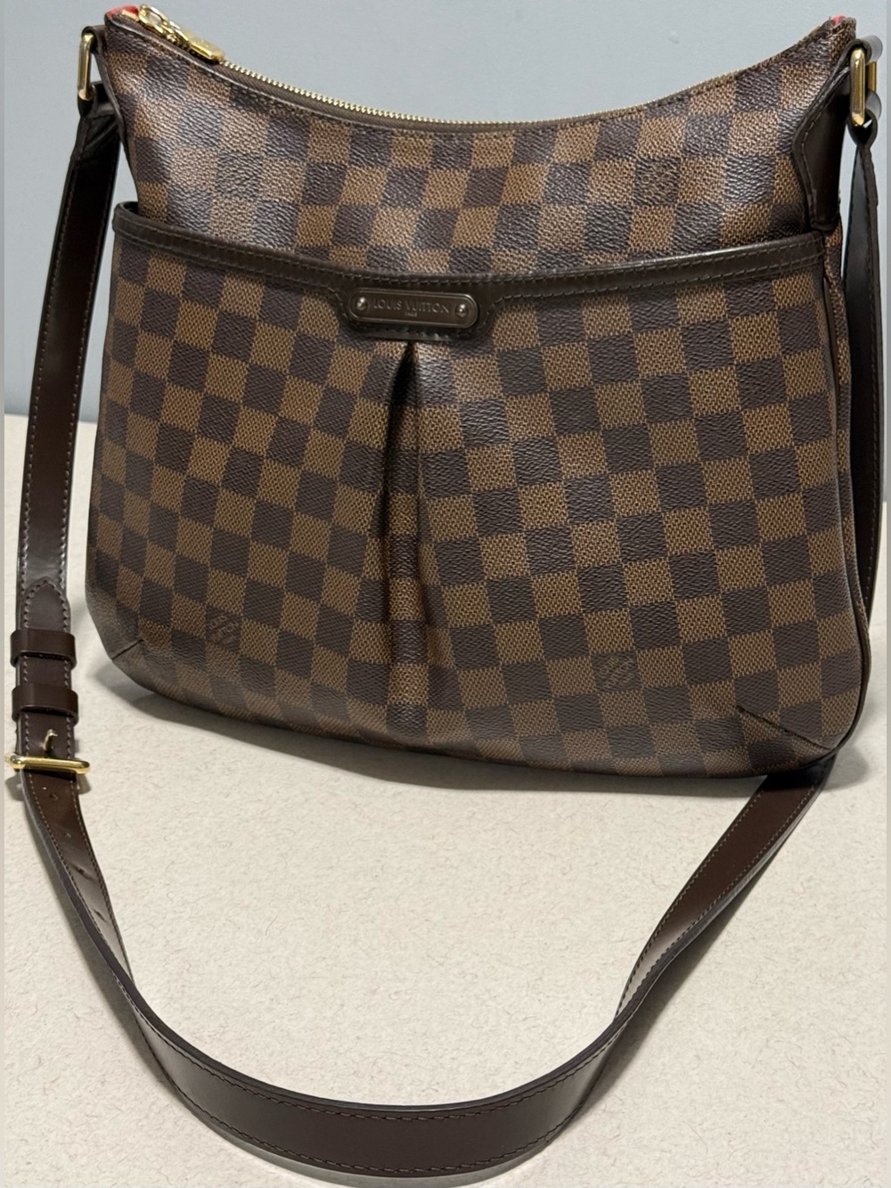 Louis Vuitton Bloomsbury PM Damier Ebene Canvas Leather